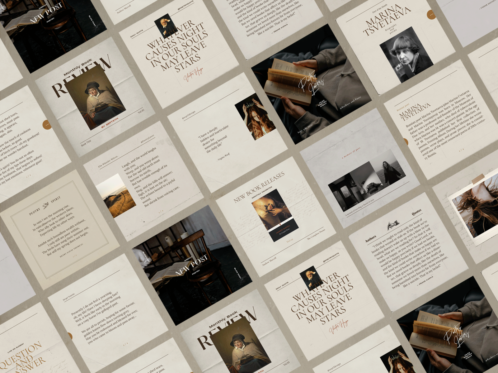Poetry Social Media Templates + Stories (Download) by Erka Budagchin on  Dribbble