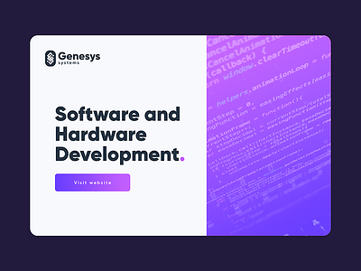 Genesis Systems clean design coding developer development genesis gradient hardware mongolian purple software systems