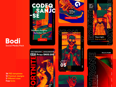 Bodi - Social Media Template Pack + Stories /Download/