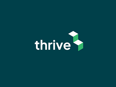 Thrive - Visual Identity brand branding geometric green leadership logo podium steps thrive
