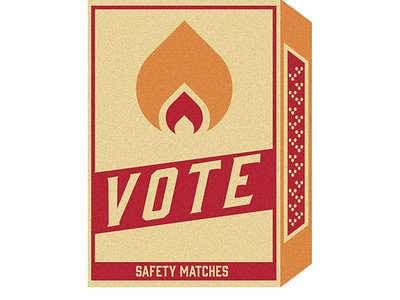 VOTE Safety Matches art design graphicdesign illustration matchbook matches print vector vectordawing vote voting