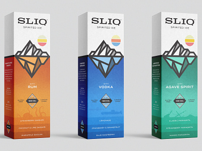 Sliq Spirited Ice brand identity branding design consumer goods packaging packaging design product design