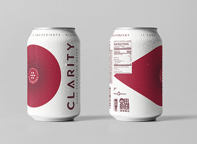 Clarity Hard Sparkling Water Raspberry Can branding consumer goods design packaging packaging design product design