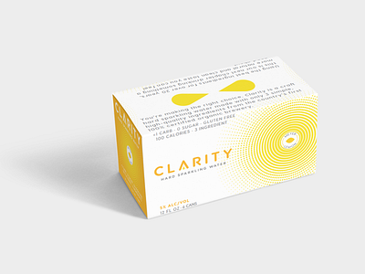 Clarity Hard Sparkling Water Pack Design brand identity branding branding design consumer goods cpg design graphic design packaging packaging design