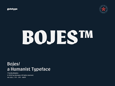 Bojes™ Typeface branding design display font graphic design typeface typography