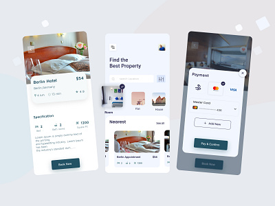 Realstate Appartment Booking 2020 trend app design app ui app ui ux appartment appartment booking clean ui design house room booking ui ui design uidesign