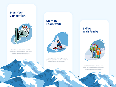 Snowboarding app onboarding app ui app ui ux clean ui design illustration ios iphone onboarding skiing snowboarding ui ui design uidesign