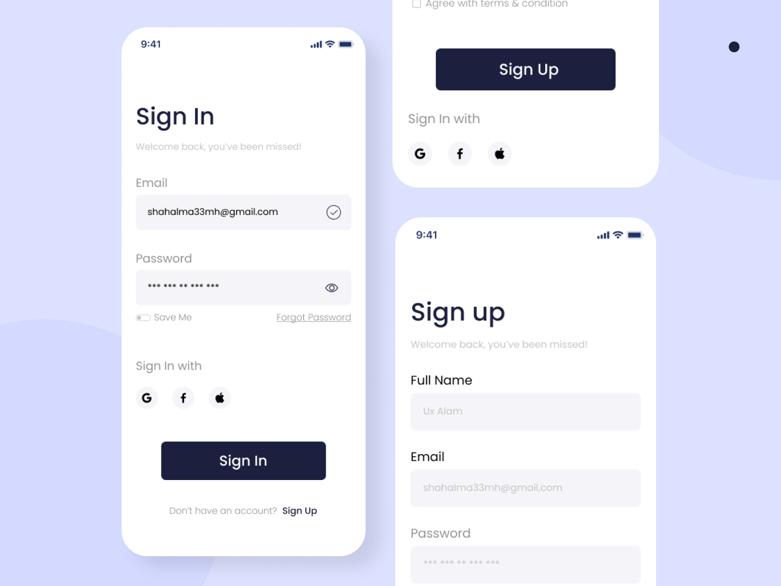 Login and signup page ui design by Alam on Dribbble