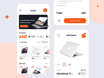 Laphut ecommerce app ui design