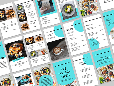 Social Media Templates cafe design digital digital menu instagram instagram post instagram stories layout marketing menu social socialmedia template