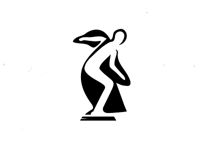 Ice skating penguin design double meaning fun ice illustration local logo negativespace penguin skating social sports unite vector