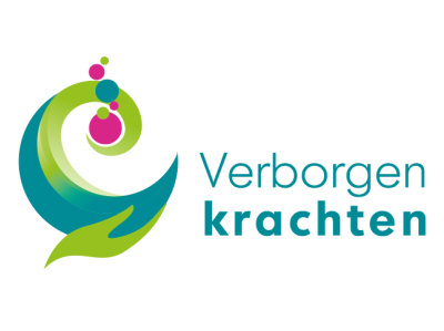 Logo Verborgen Krachten aid branding coach colourfull direction female fern illustration logo nature vector