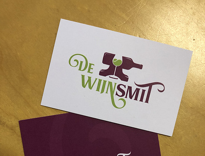 De Wijnsmit anvil blacksmith design illustration logo vector wine winebottle