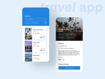 Travel App Mobile UI