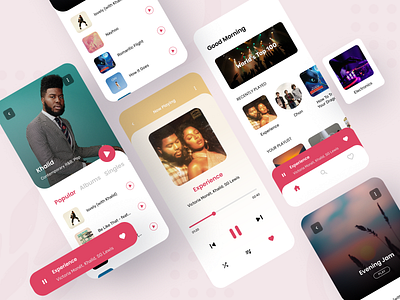 Music UI android app artist clean design ios light media media player mobile mobile app design music music player playlist song ui ui concept ux