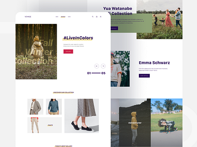 Voyage - E-commerce Web UI Design