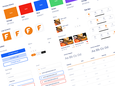 Food Delivery App UI Components & Guideline brand guideline button card clean color concept design dribbble food delivery minimal restaurant typogaphy ui ui app ui component ui design ui ux user ux uxdesign web