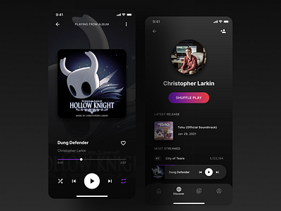 Music UI Dark Mode