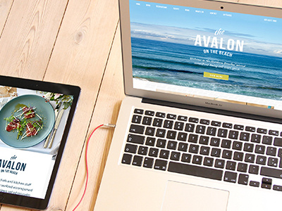 The Avalon on the beach website design
