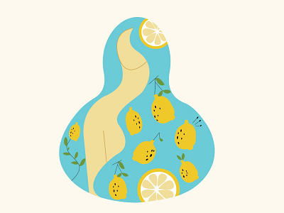 lemon girl adobe illustration adobe illustrator character characterdesign design digital illustration girl illustration lemon vector design