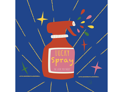 Lucky Spray! adobe illustration bottle coloful design digital illustration doodle doodleart flat illustration flatdesign funny funny illustration illustration object vector design