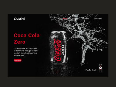 Coca Cola Website Design adobe xd android app android app design android app development app design application coca cola design illustration iphone 11 pro logo ui website web design