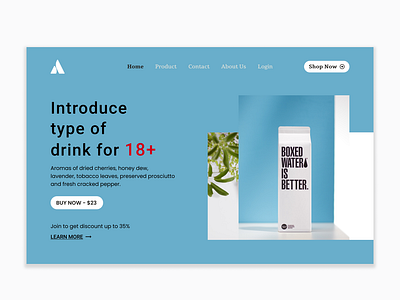 Aous for Drink 18+ Web Design