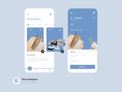 No Plastic App app design illustration plastic straw ui ux zerowaste