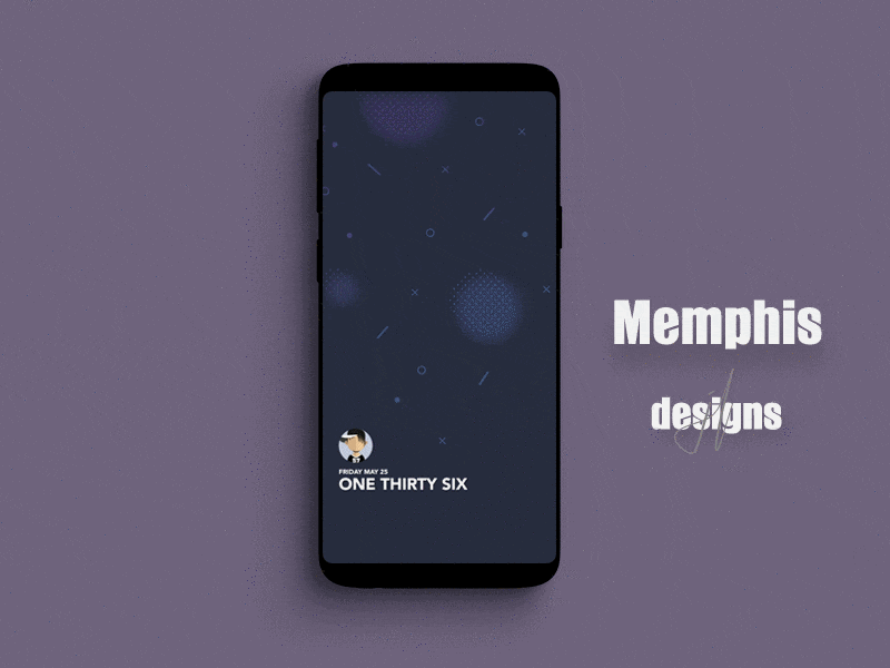 Memphis (Dark) android klwp live wallpaper ui ux