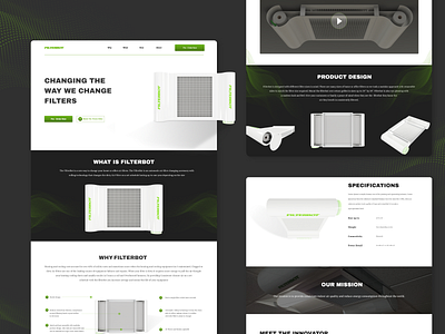 Air purifier landing page