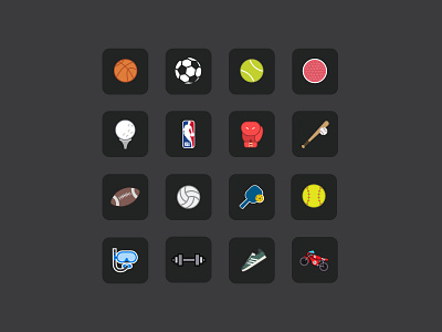 Mobile App -Sport Icon Design 3d animation app branding design graphic design icon design illustration logo motion graphics typography ui ux vector web