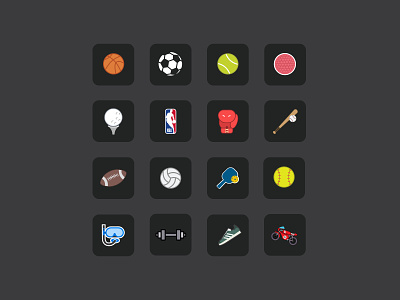 Mobile App -Sport Icon Design