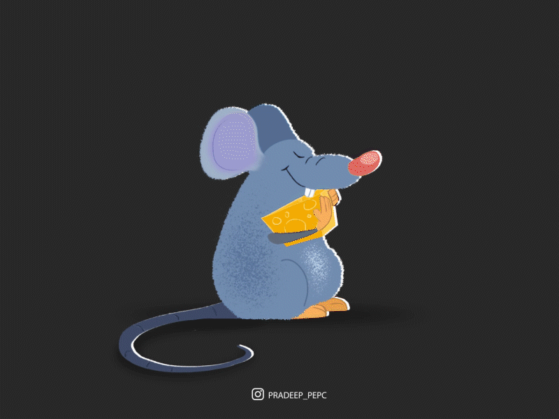 My cheesy cheesy animation character design cheese illustration motion design motion graphics rat