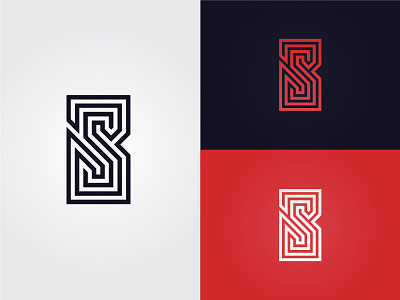 Personal Logo Colour Palette b branding flat logo navy blue red s sb