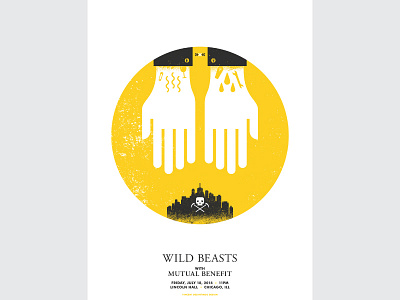 Wild Beats Poster art gig poster screenprint simple wild beasts