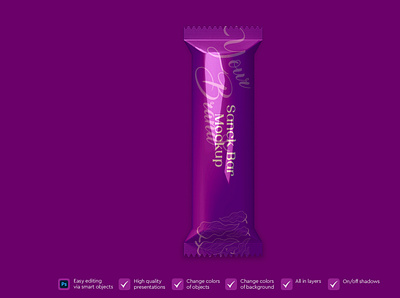 Snack Chocolate Bar Mockup psd mock up