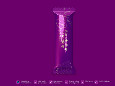 Snack Chocolate Bar Mockup