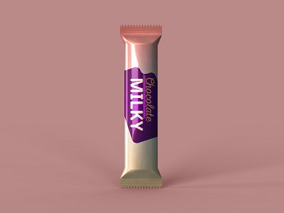 Glossy Snack Bar Mockup