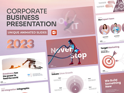 Azure Corporate PowerPoint Template business proposal