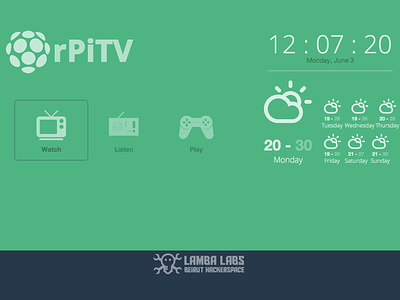 RaspberryPi TV - Flat design flat ui minimalism raspberypi smart tv