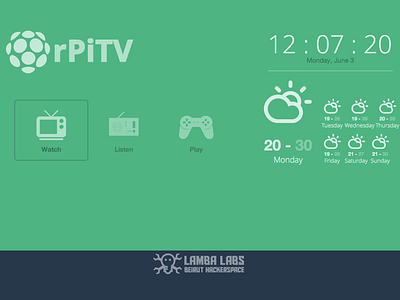 RaspberryPi TV - Flat design