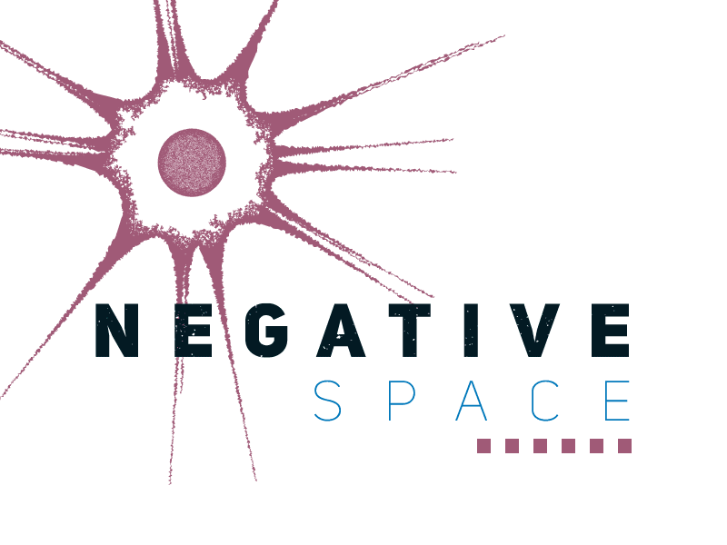 Negative Space - Coworking brand collab color logo type