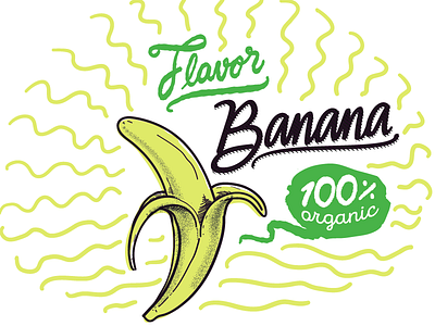 Banana Flavor :D illustration packaging