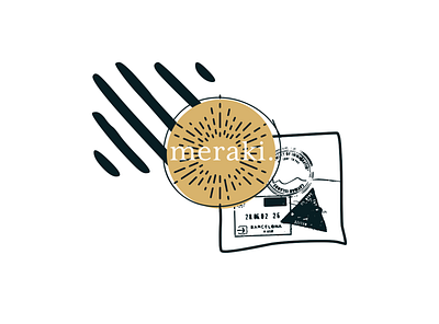 meraki passport logo adventure brand design jewelry shop logo logodesign pattern texture travel