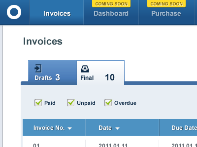 Tabbed Table Filtering