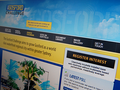 The Gosford Challenge Web Design gui web design website