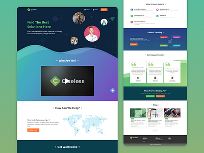 Consultation marketplace landing page branding graphic design home interaction design landing page ui ux web design