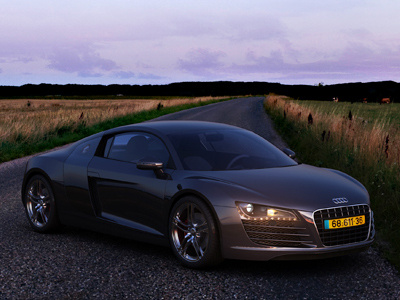 Audi R8 - HDRI lighting 3d ads audi black design maya mental r8 ray