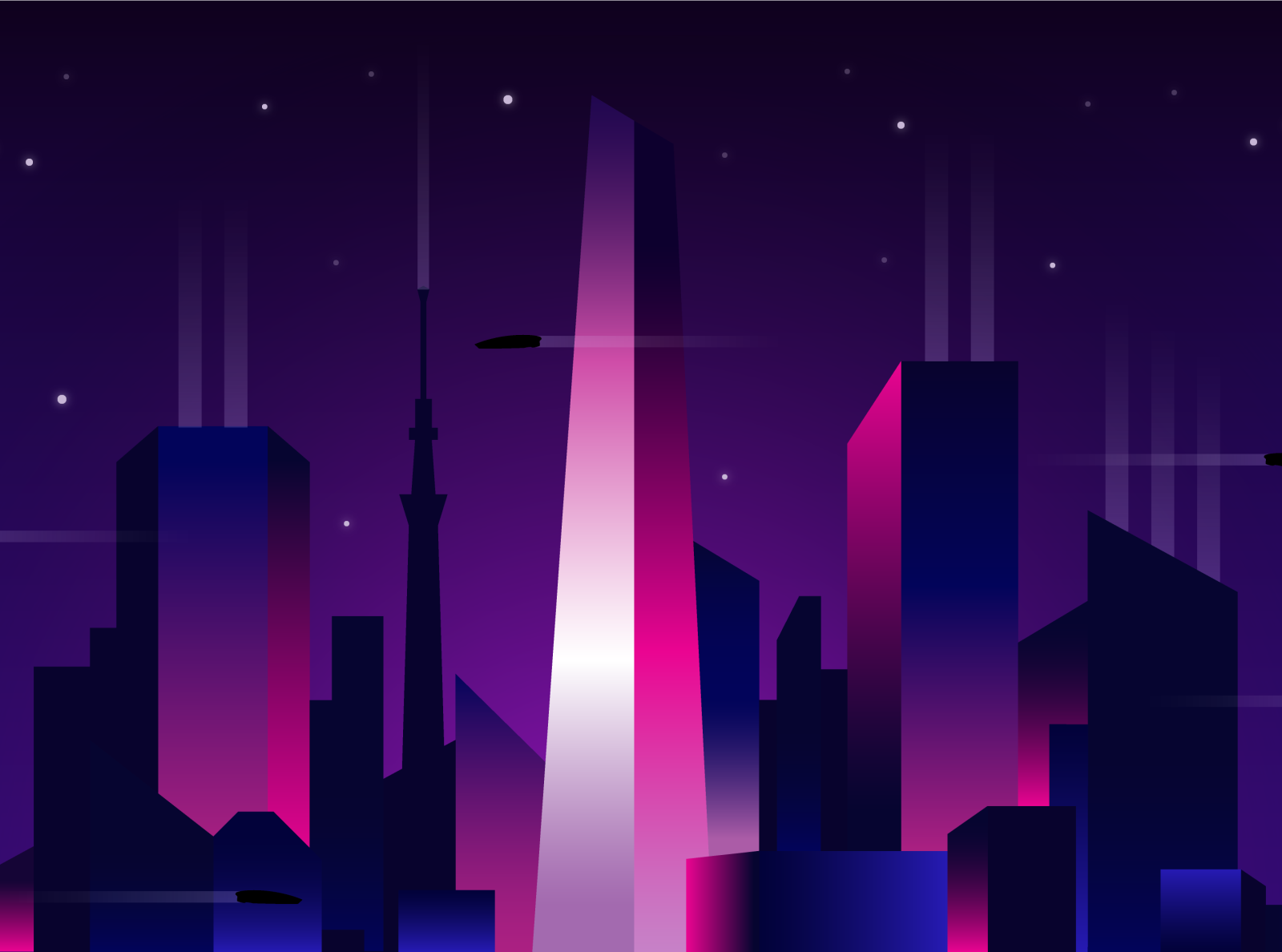 Night Cyber Tokyo by Seraphim on Dribbble