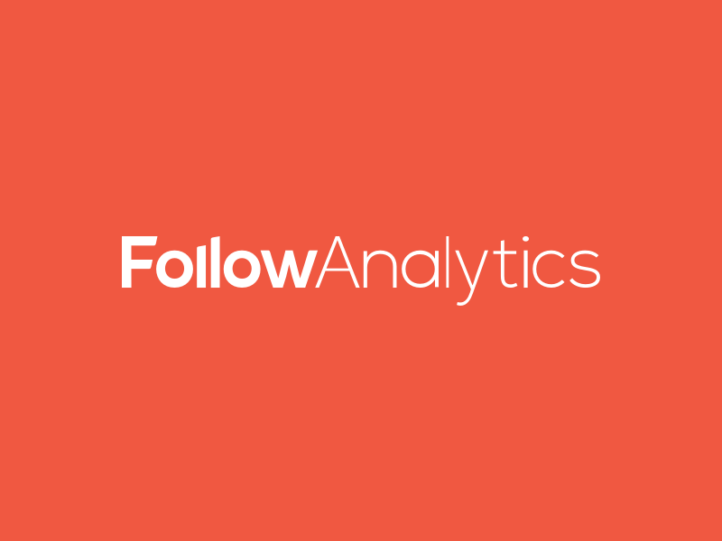 FollowAnalytics's new logo logo logotype red orange follow analytics mobile marketing platform